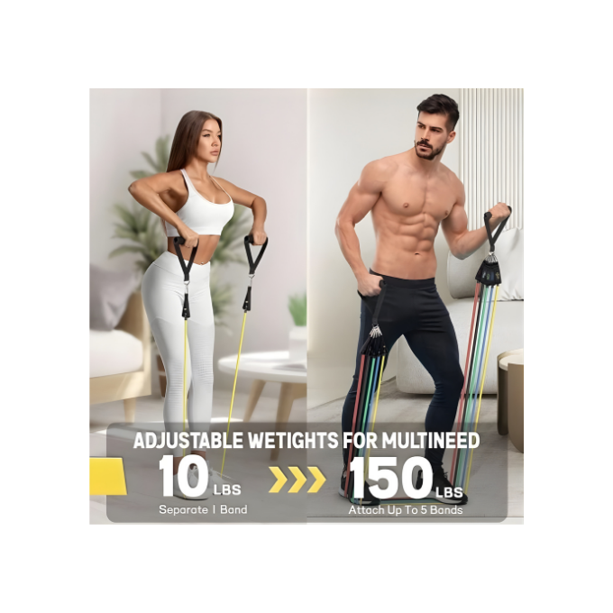 Resistance Band Set for for Exercise, Stretching and Workout